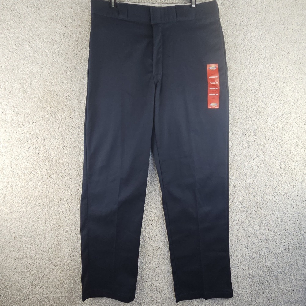 Dickies 874 Original Fit Flex Navy Work Pants Size 34x32 New With Tags NWT